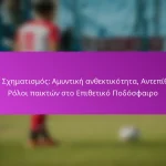 Σενάρια Σκηνών: Καταστάσεις παιχνιδιού, Τακτικές αντιδράσεις, Επιθετικές ευκαιρίες σκοραρίσματος