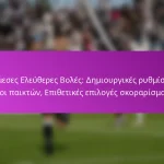 Πιέσεις Ερεθισμάτων: Έναρξη επιθέσεων, Κίνηση παίκτη, Ευκαιρίες σκοραρίσματος